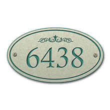 Oval Corian Address Plaque
